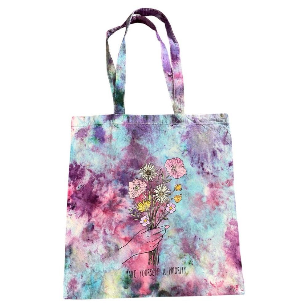 Hand Dyed Tote Bag Galaxy Make Yourself a Priority